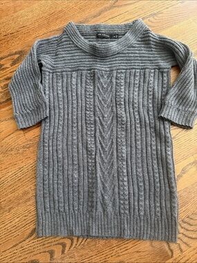 The Limited Gray Cable-Knit 3/4 sleeve Women’s Sweater Sz XS